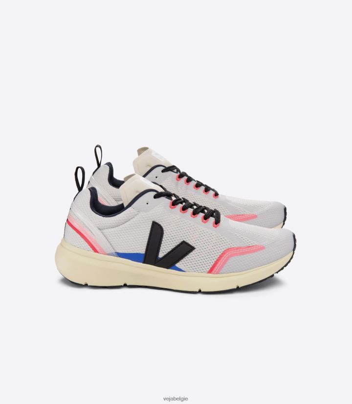 Veja zijn Heren condor 2 alveomesh lichtgrijs zwart schoenen 2882X191