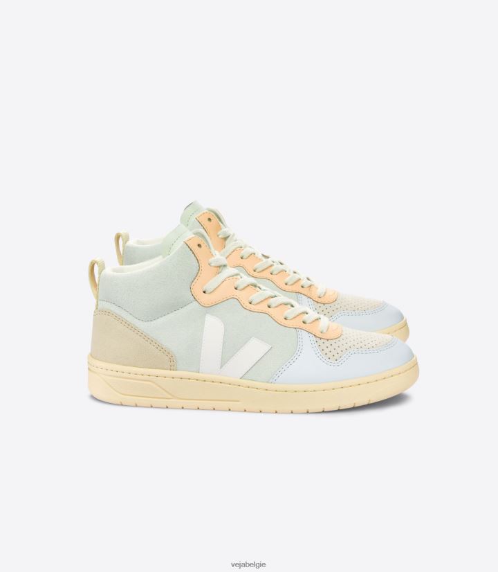Veja zijn Heren v-15 suède jade wit multico schoenen 2882X82